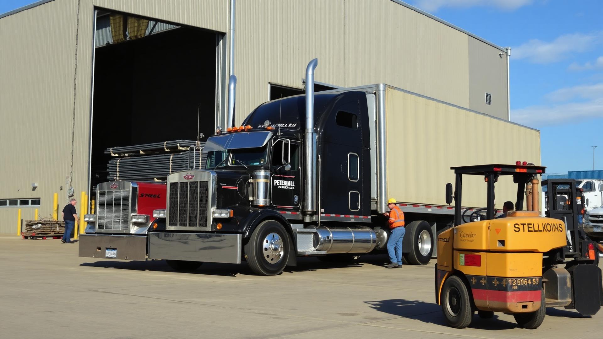 Loading flatbed freight
